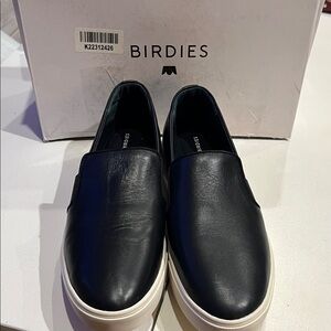 Birdies the Swift, black leather slip on shoes loafers size 9.5 casual